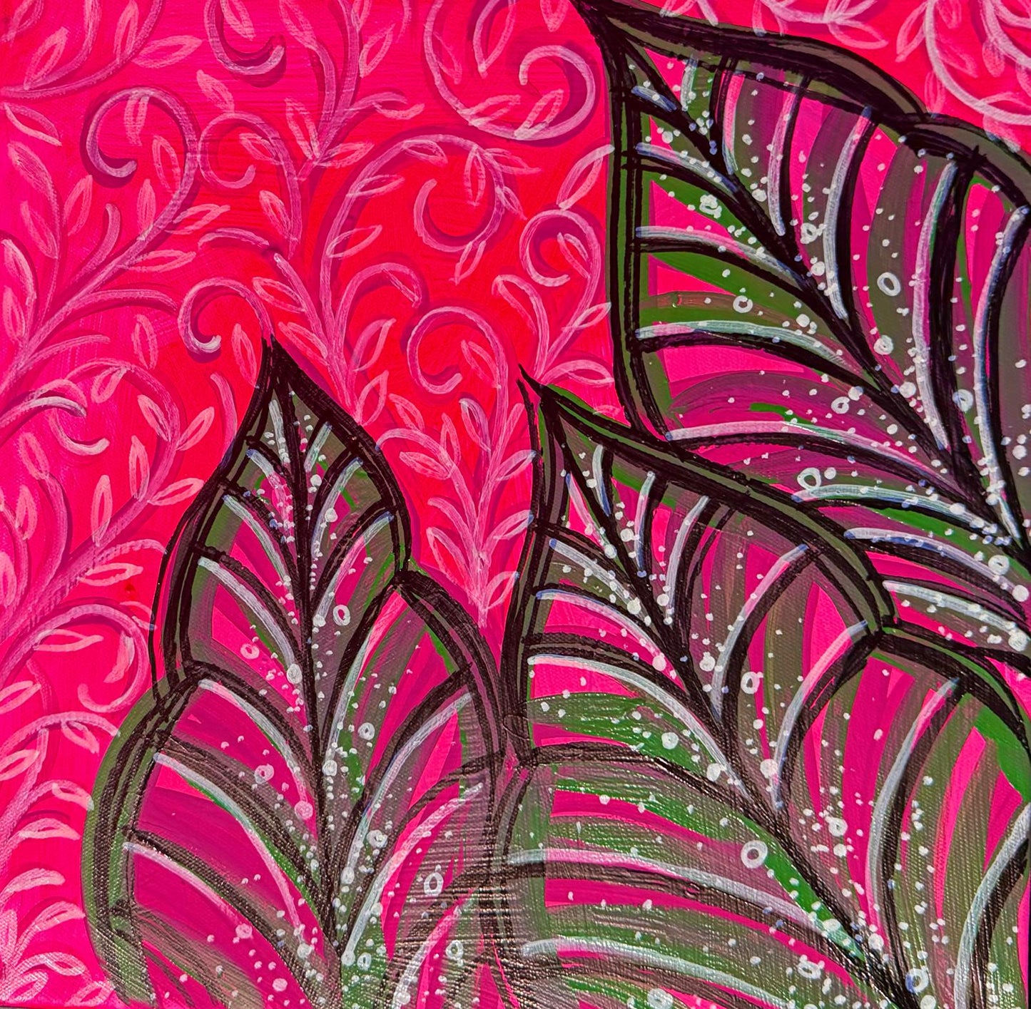 Electric Botanica // "Magenta Mirage" (16" x 12")