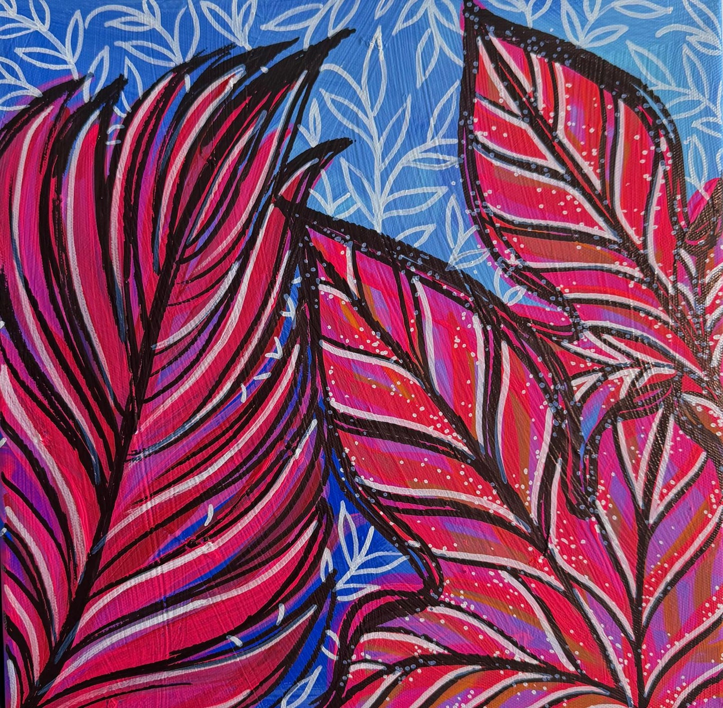 Electric Botanica // "Azure Drift" (12" x 12")